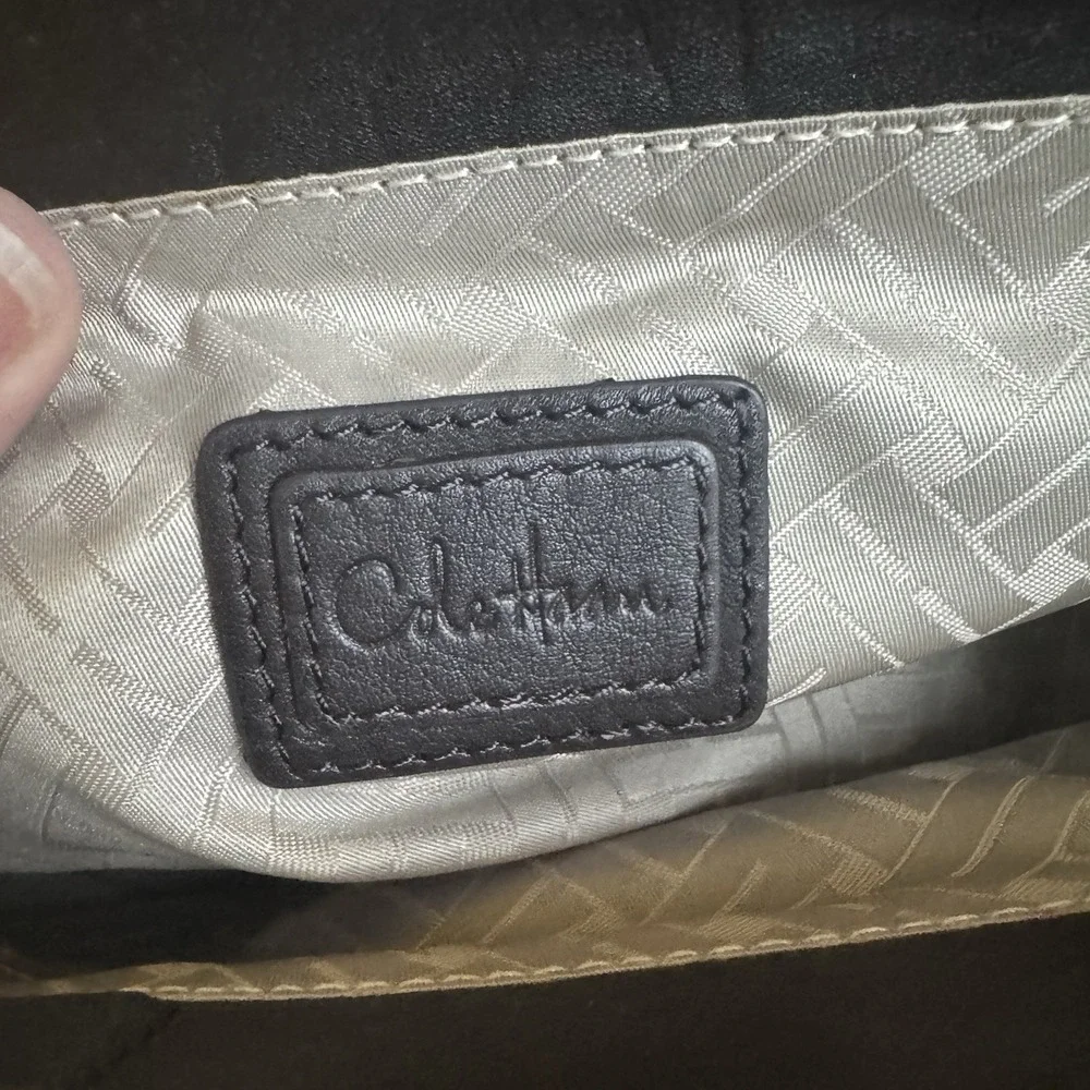 Cole Haan Pebbled Leather - Magnetic Closure - Clutch Bag Small, Brown